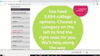 How To Use College Board (College Search)