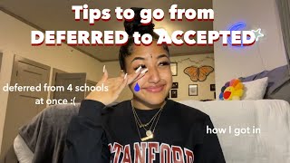 What to do When You're Deferred | 5 Tips to Get Accepted