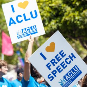 ACLU rally